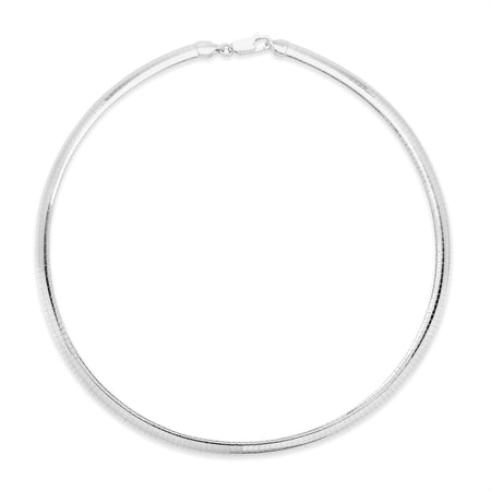 Amazon.com: Sterling Silver Omega Chain 6mm Solid 925 Italy New Necklace  16