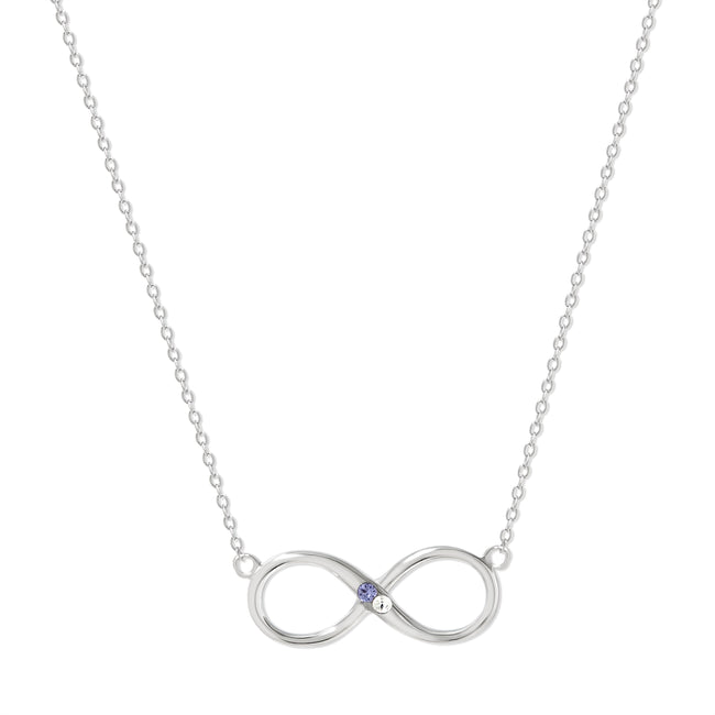 Custom 2 Birthstone Infinity Necklace