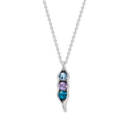 Three Peas in a Pod Birthstone Necklace