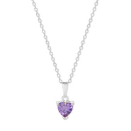 Custom Heart Drop Birthstone Necklace