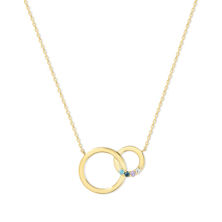 Yellow Gold Interlocking Circle Necklace – Jacob James
