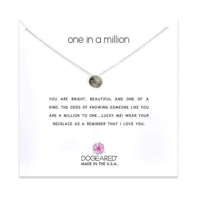 Dogeared One In A Million Sand Dollar Sterling Silver Necklace