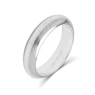 Engraved Couples 5mm Silver Message Ring