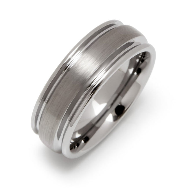 Brushed Finish Engravable Tungsten Band