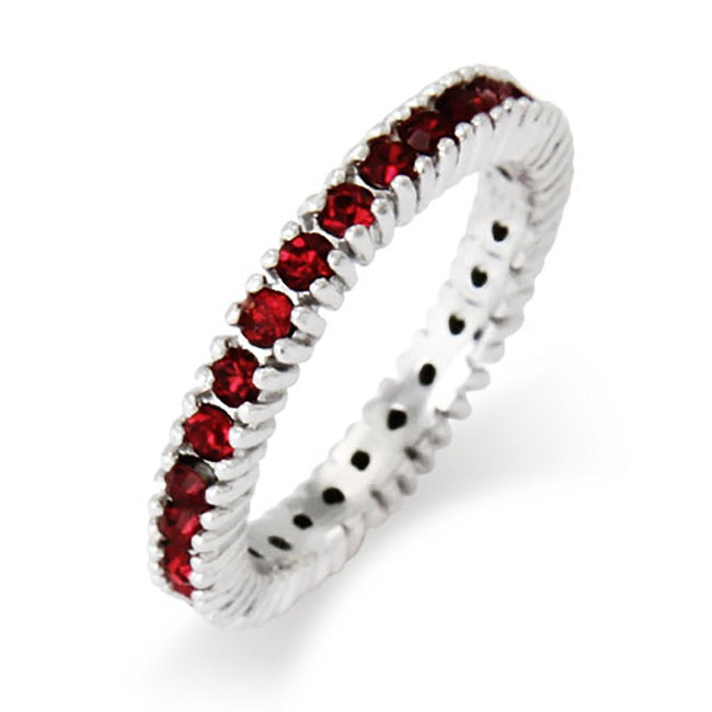 Sparkling January Birthstone Stackable Ring