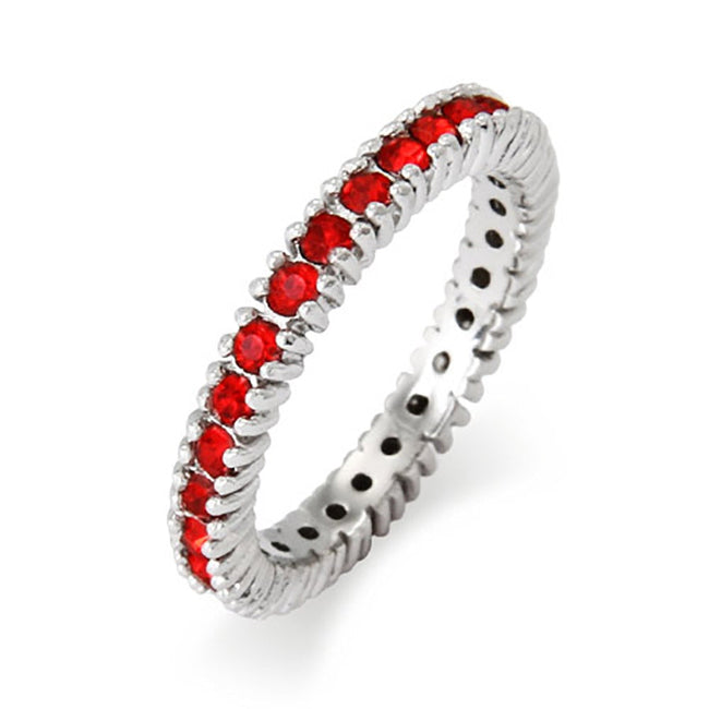 Sparkling July Birthstone Stackable Ring