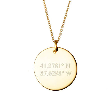 Coordinates Bar Necklace | Gold Jewelry