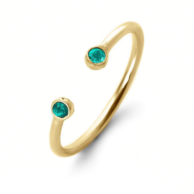 Gold Dual Birthstone Ring