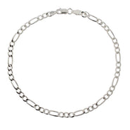 Sterling Silver Figaro Link Anklet