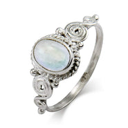 Sterling Silver Vintage Heirloom Moonstone Ring