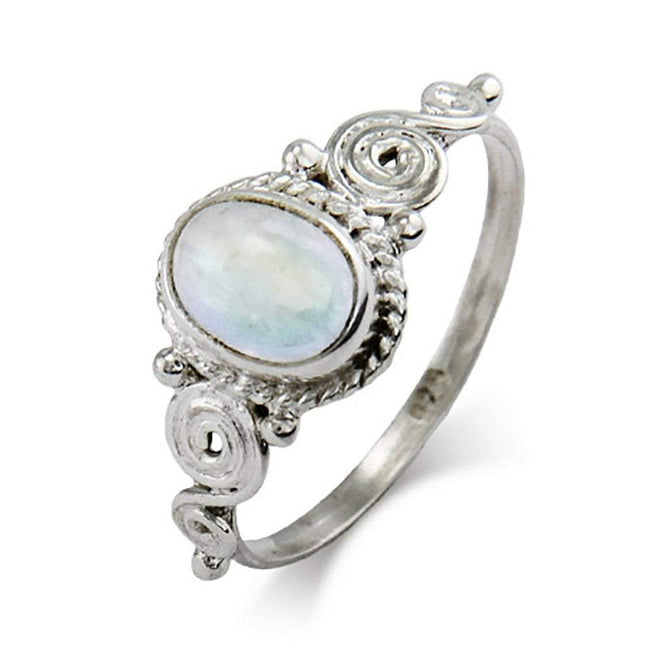 Vintage Moonstone Sterling Silver Ring