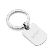 Stainless Steel Dog Tag Keychain