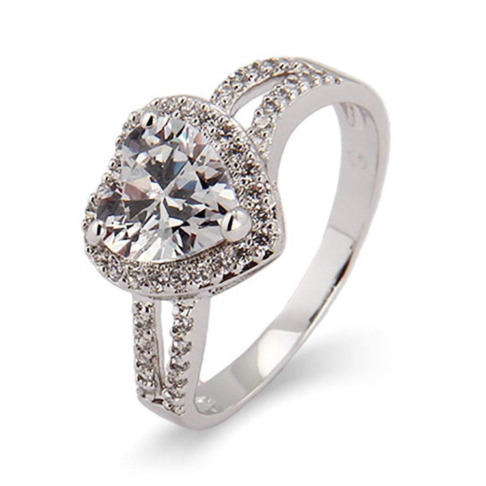 Beautiful Heart CZ Promise Ring | Eve's Addiction