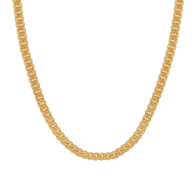 Men's Gold Plate Flat Curb Chain