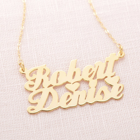 Nella Mini Nameplate Necklace – Brook & York