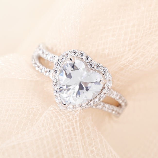 Beautiful Heart CZ Promise Ring