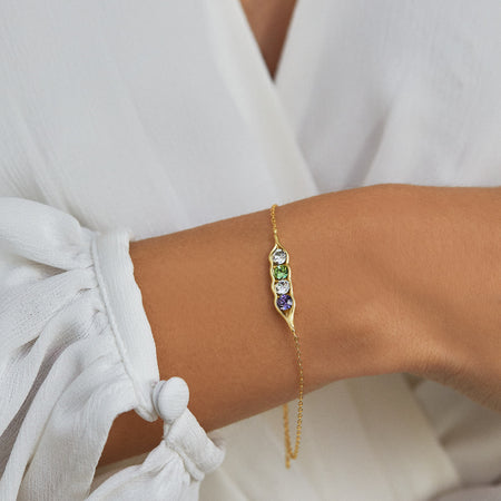 Gold Plated Monogram Plate Bracelet