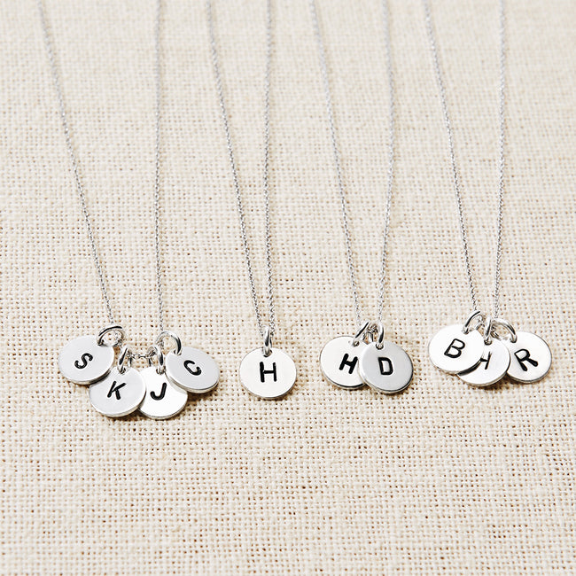 Hand Stamped Two Initial Necklace