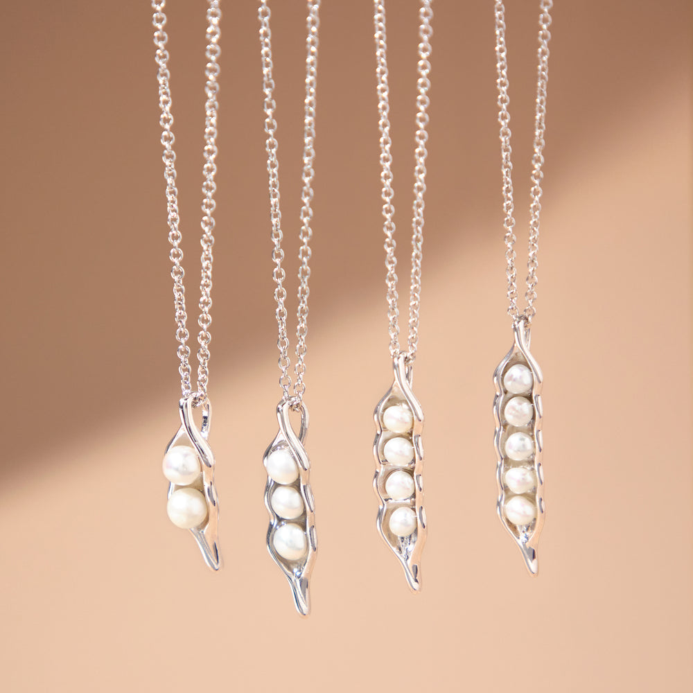 Amazon.com: Three Peas in a Pod Pearl Sterling Silver Necklace - Pea Pod  Jewelry - Sterling Silver Necklace - Gift for Mom - Mother's Day Gifts :  Clothing, Shoes & Jewelry