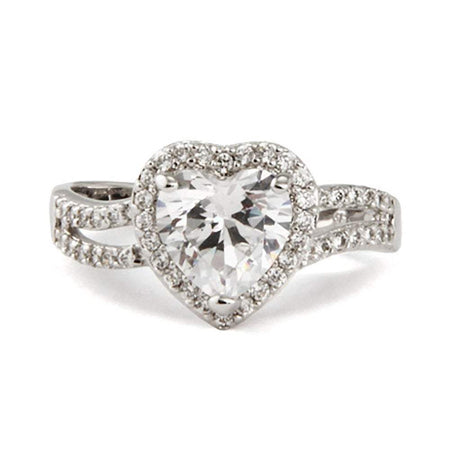Beautiful Heart CZ Promise Ring | Eve's Addiction