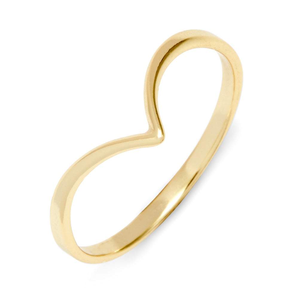 Double Band Heart Ring, Gold plated