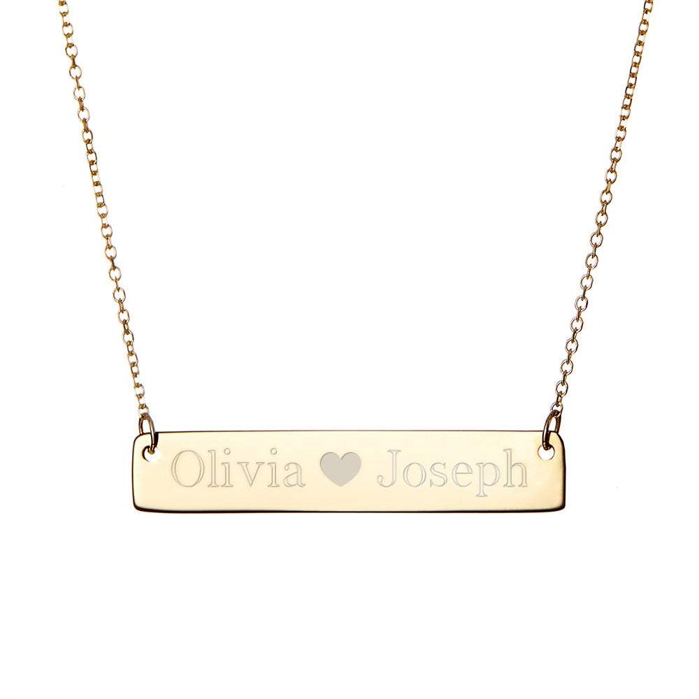 Custom Name Choker Necklace - 1-4 Names Four Nameplates / Gold Vermeil / 16 inch