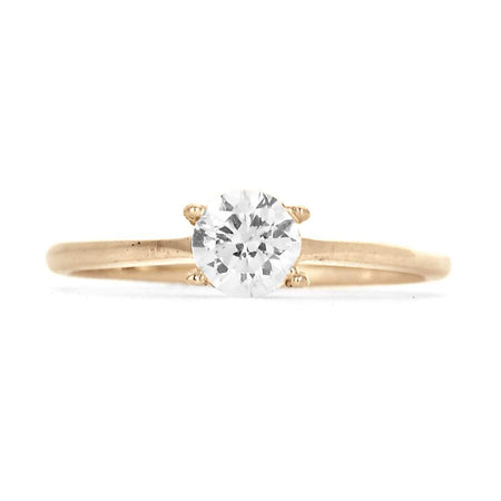 simple 0.5 carat solitaire cz engagement ring yellow