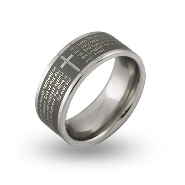 Lords Prayer Engravable Message Ring