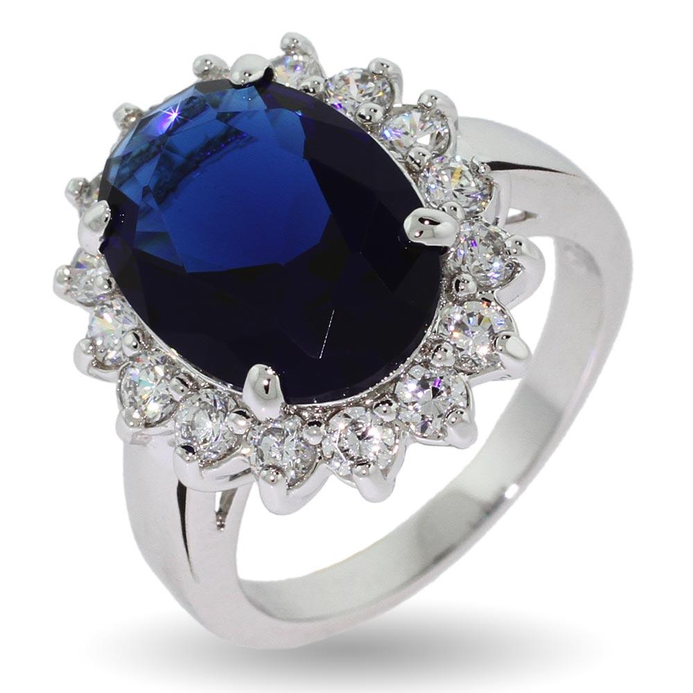 Royalty Inspired Sapphire CZ Engagement Ring | Eve's Addiction