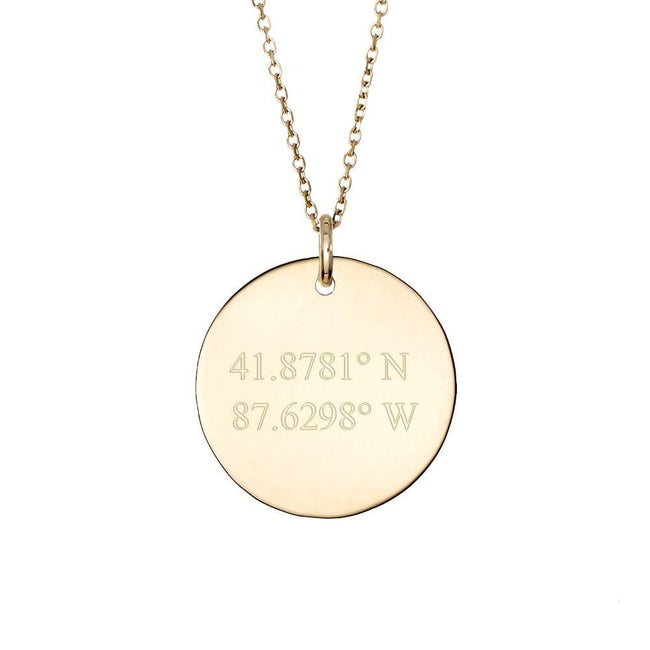 Coordinate 14K Gold Round Charm Necklace