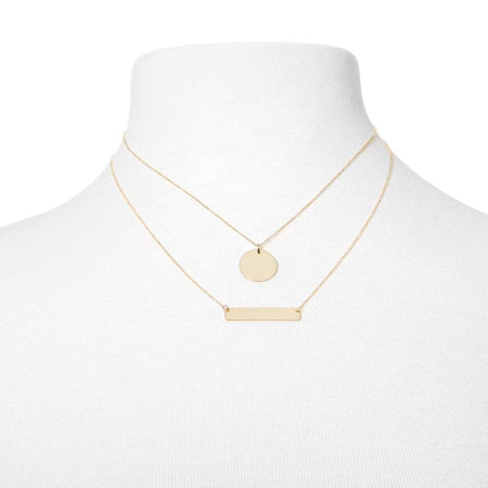 Gabriel Fashion 14k White Gold Layered Diamond Charm Drop Necklace  NK6066W45JJ - Quest Jewelers