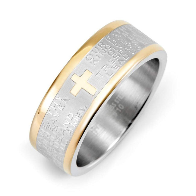 Stainless Steel Lords Prayer Ring