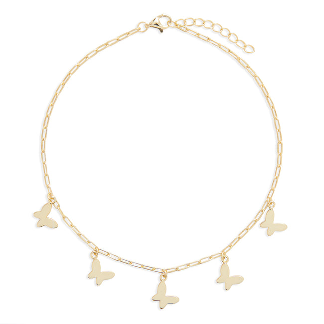 Gold Butterfly Anklet