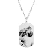 Stainless Steel Dog Tag Photo Pendant
