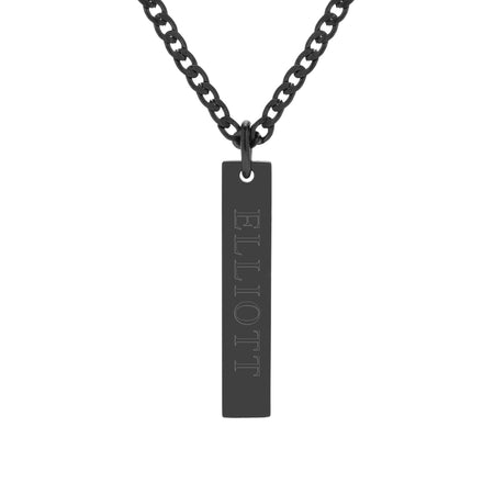 Black Jewelry Ebony Wood Bar Necklace