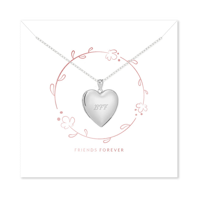 Friends Forever Engravable Plain Heart Locket