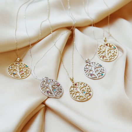 Family Birthstones Sterling Silver Heart Necklace | Heart shaped necklace,  Mother heart necklace, Birthstone necklace mothers