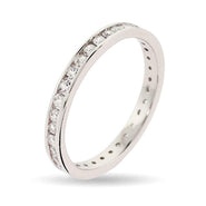 Extra Thin Diamond CZ Stackable Band
