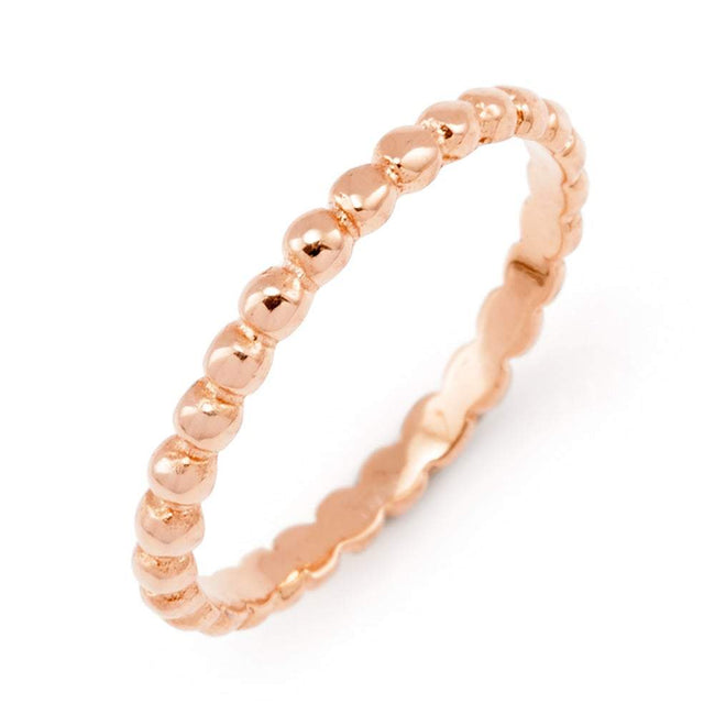 Rose Gold Beaded Stackable Band