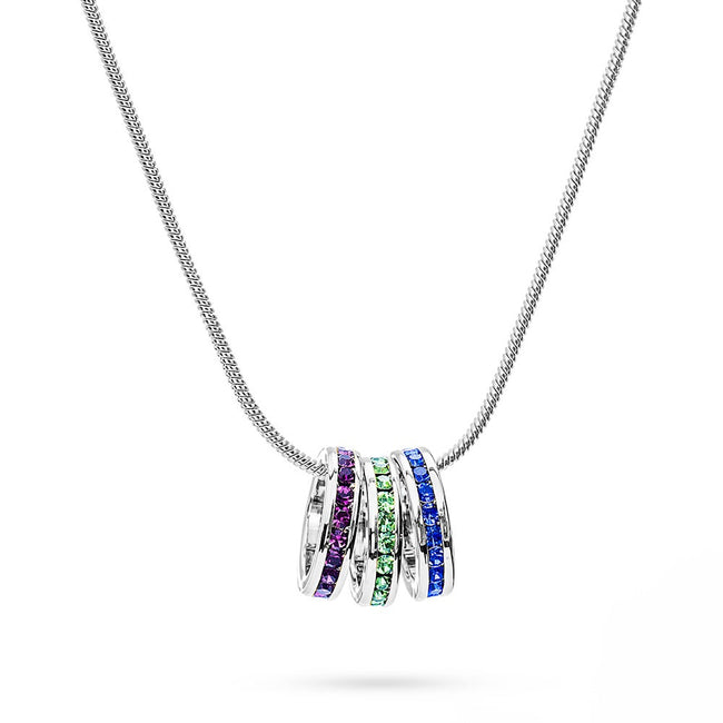 Personalized Stackable Birthstone Charm Necklace
