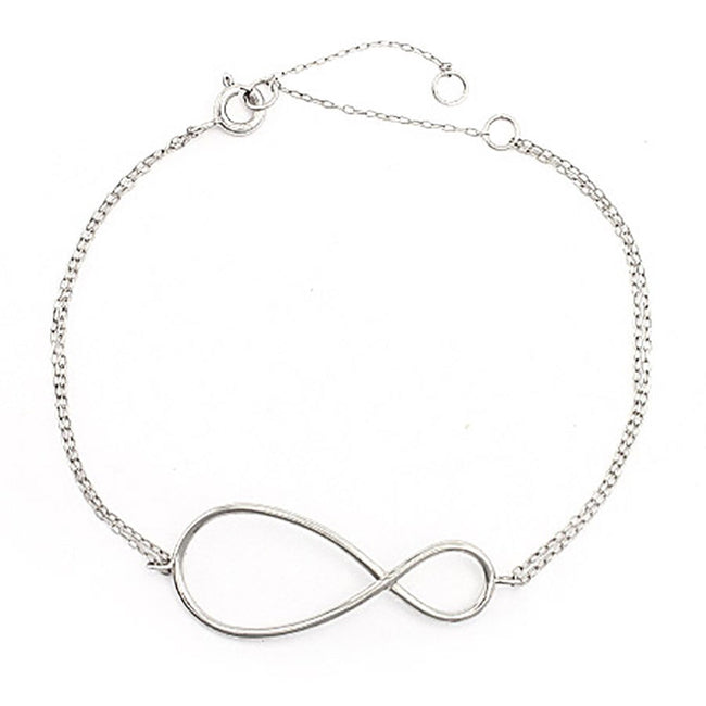 I Love You More Silver Infinity Bracelet