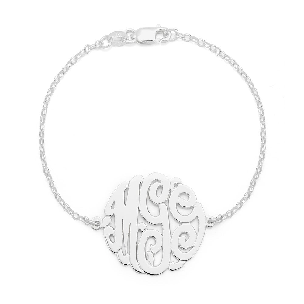 Monogram Sterling Silver Bracelet - Gifts for Women