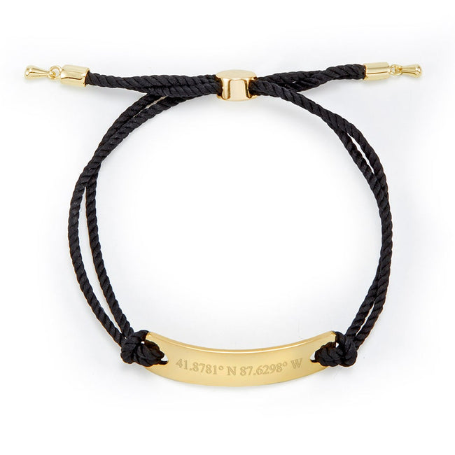 Custom Black Rope Coordinates Bracelet | Eves Addiction