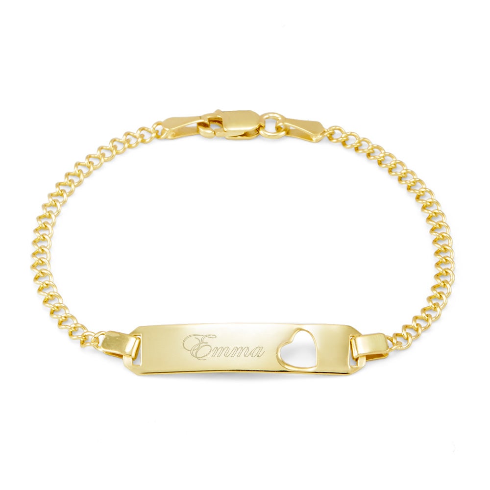 baby gold bracelet engraved