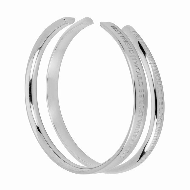 Stella Valle Best Friend Silver Cuff Bracelets Set