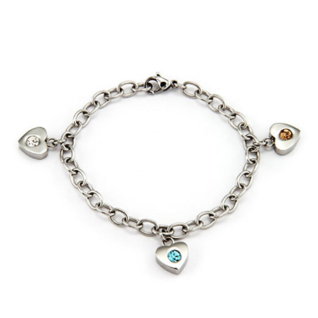 3 Birthstone Family of Hearts Custom Bracelet