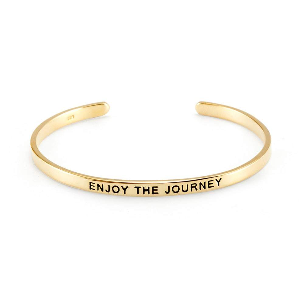 Journey Gold Bangle Cuff Bracelet