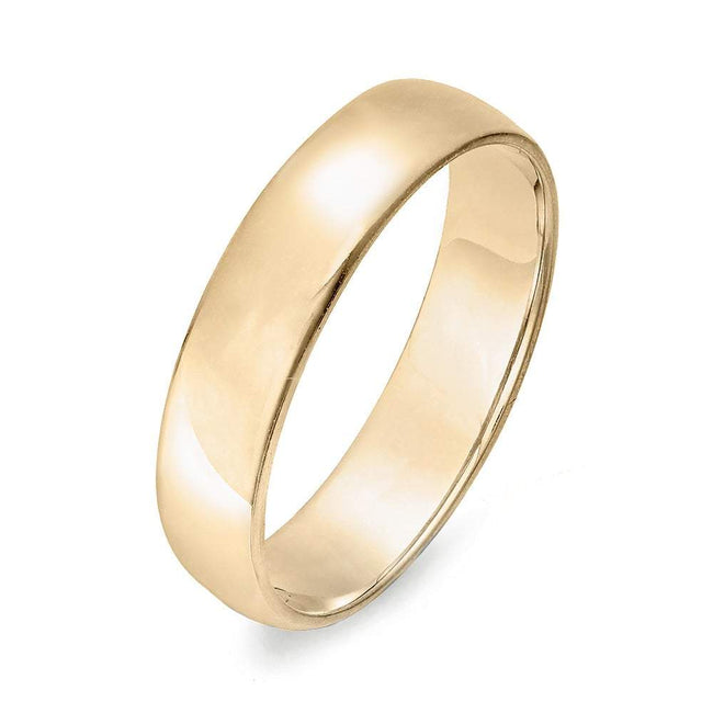 Engravable 14k Gold 5mm Wedding Band