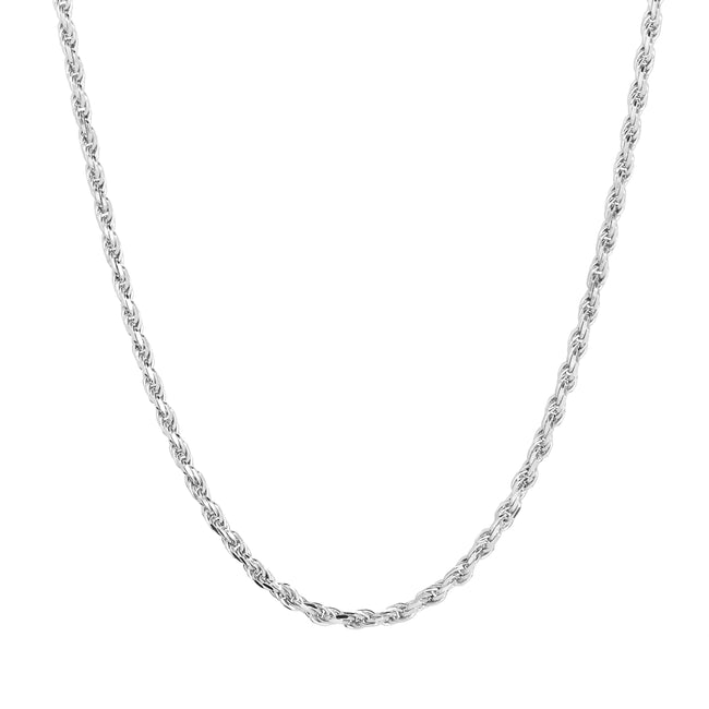 Men's Sterling Silver Rope Chain Necklace