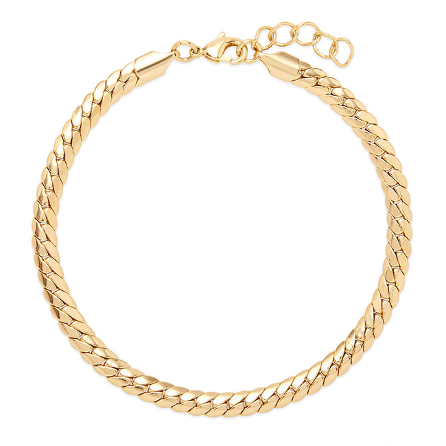 Men's Gold Plated Cuban Chain Anklet